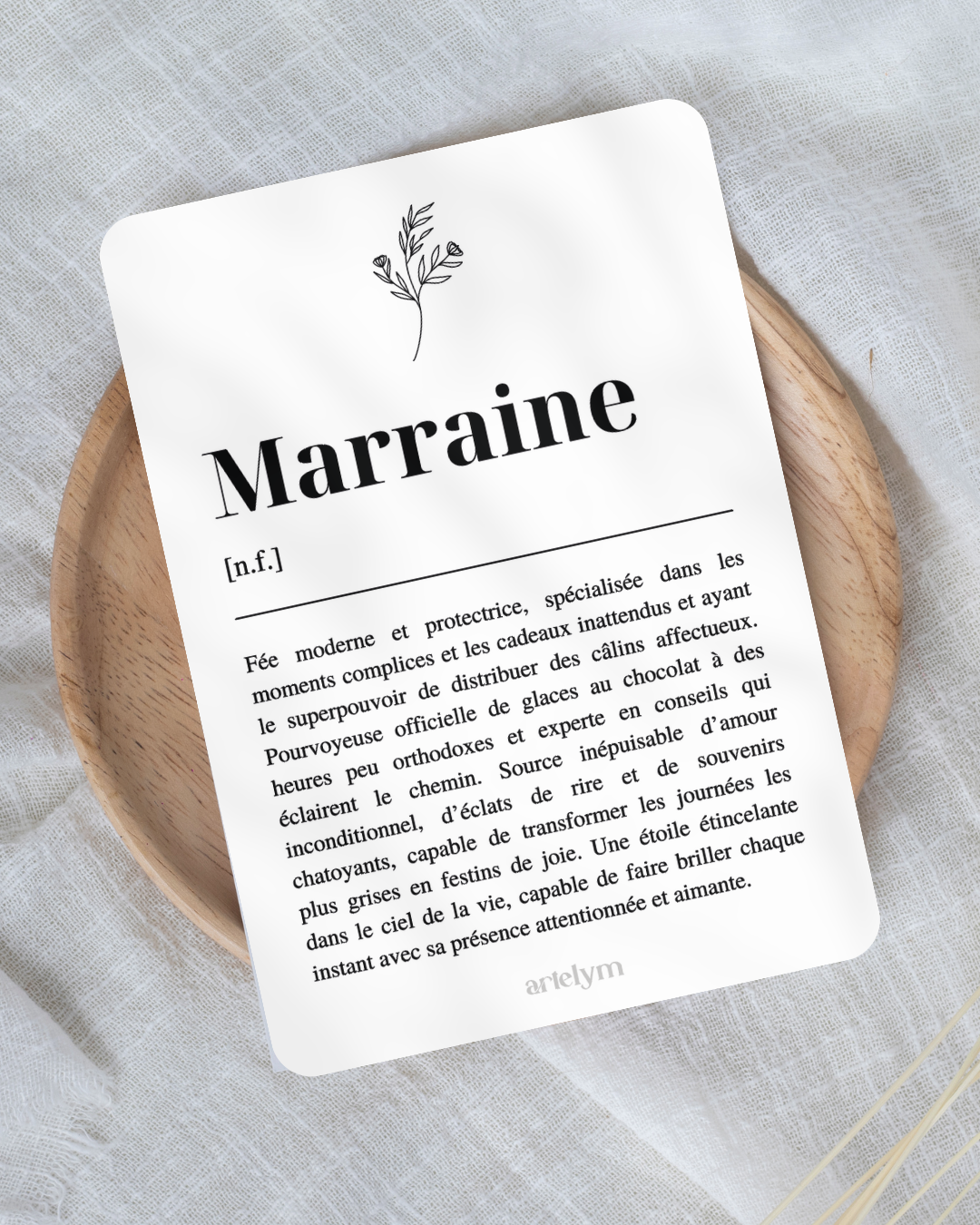 Carte Définition "Marraine"