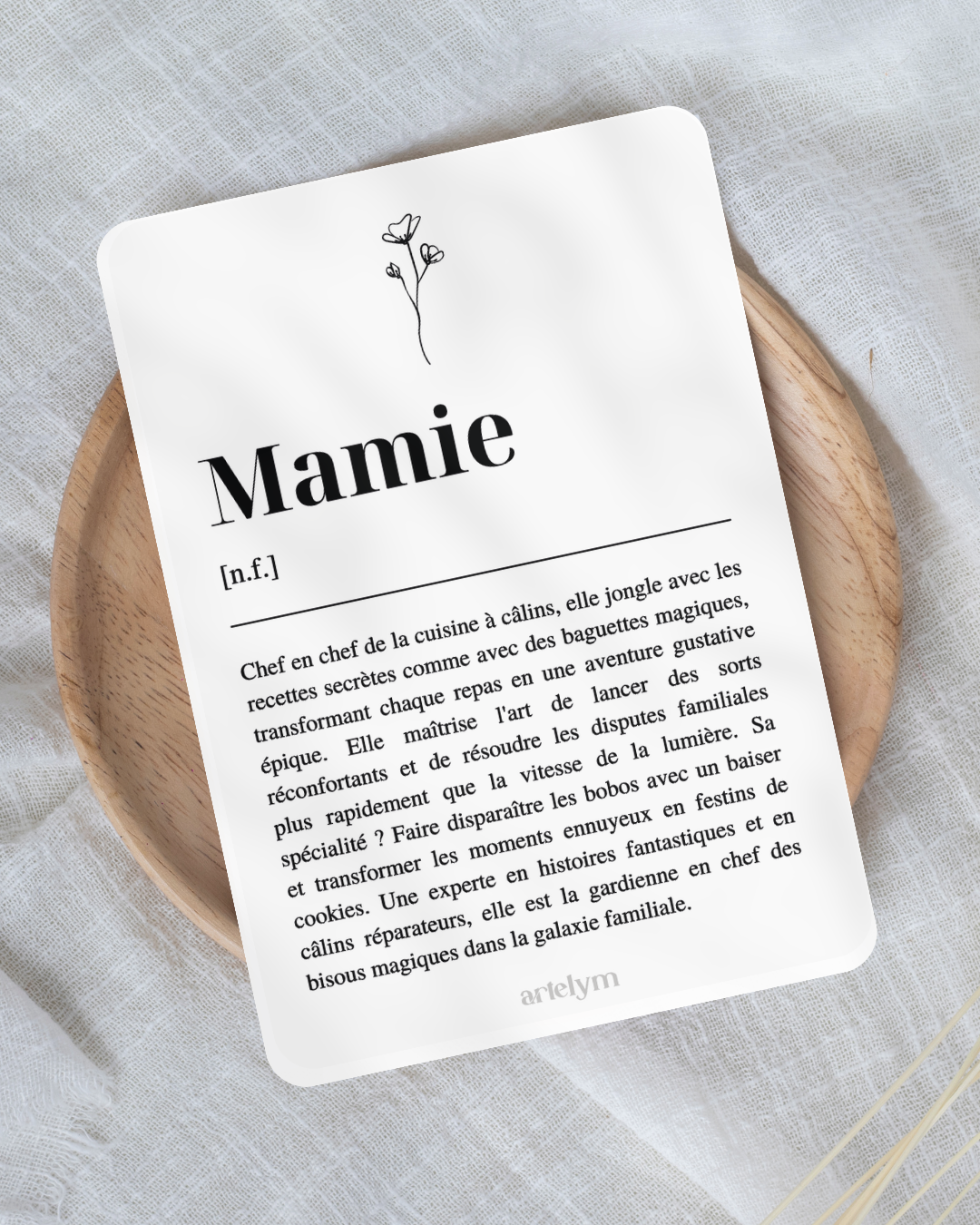 Carte Définition "Mamie"