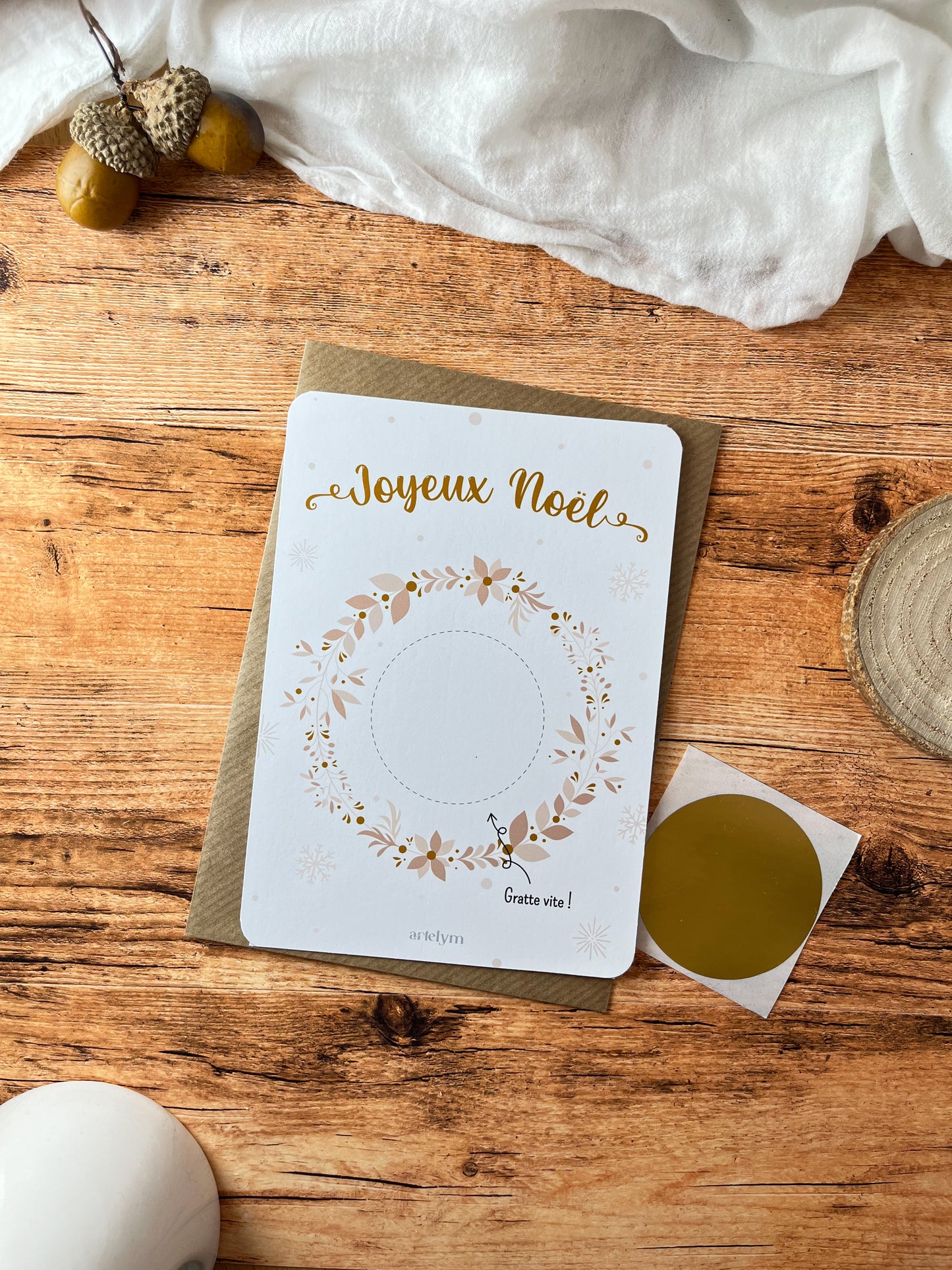 Carte à gratter Noël