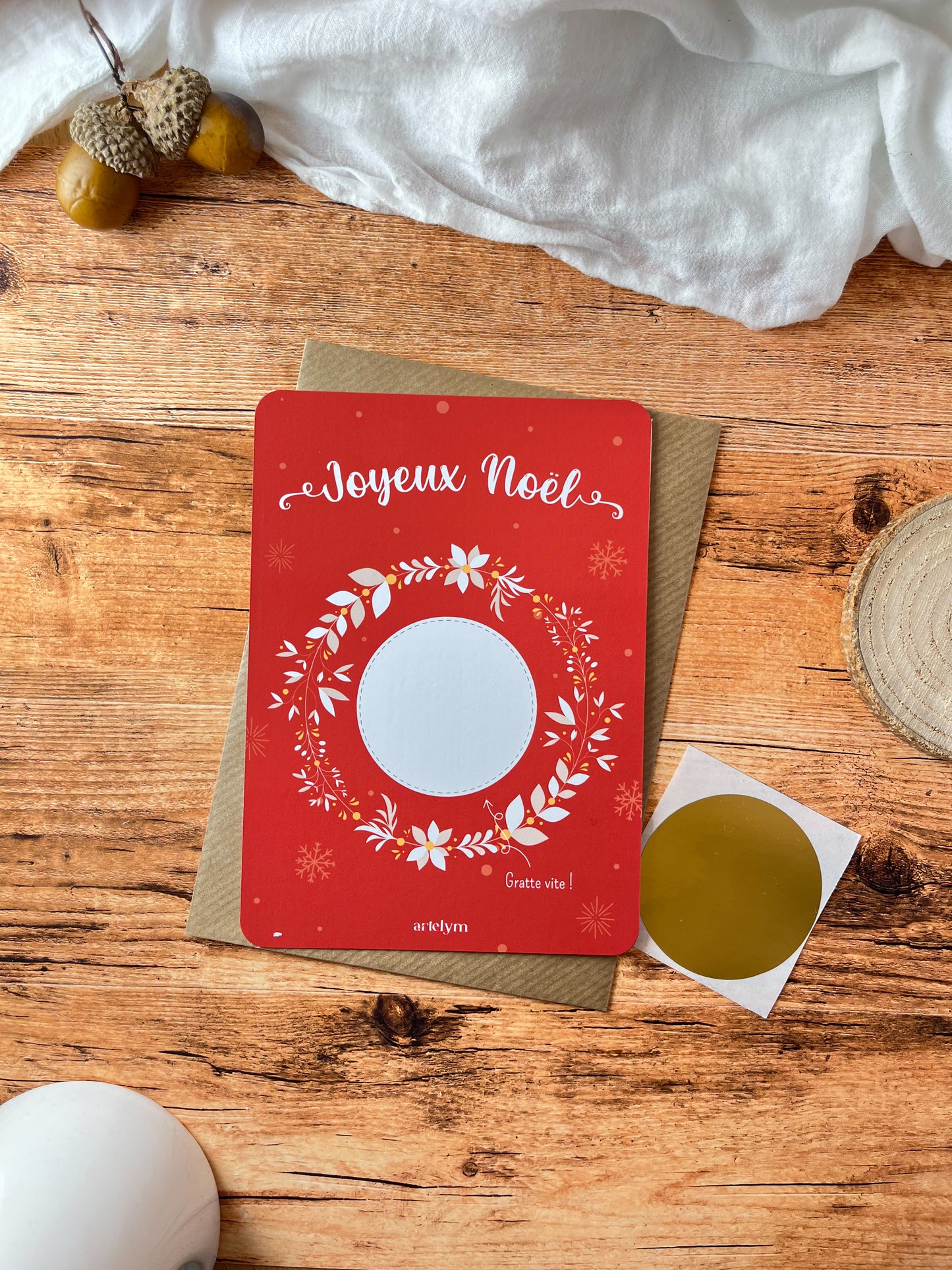 Carte à gratter Noël