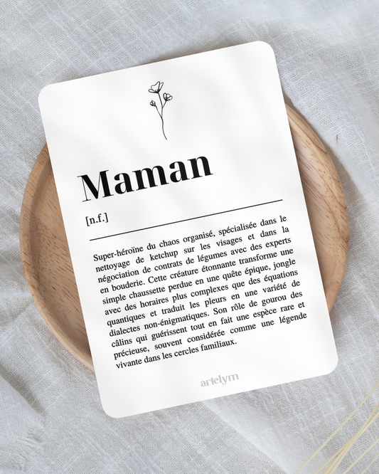 Carte Définition "Maman"