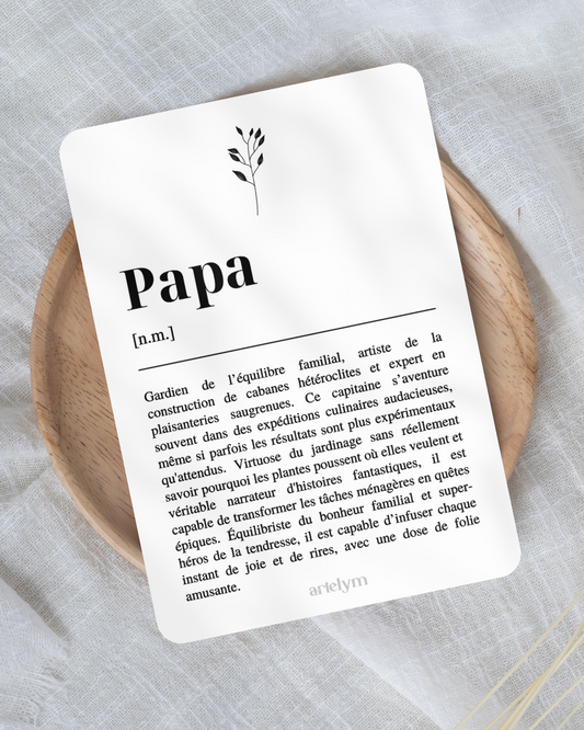 Carte Définition "Papa"