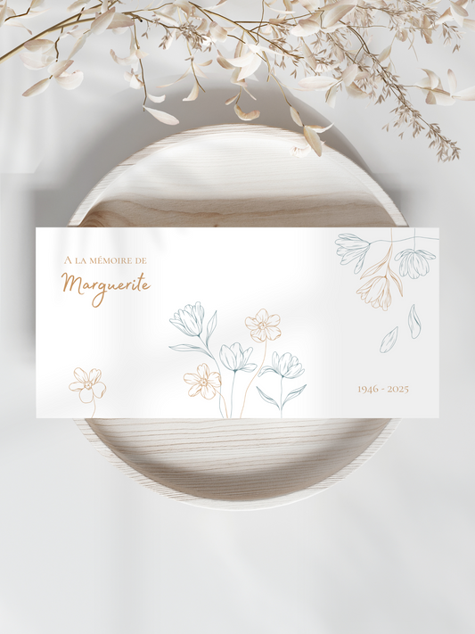 Carte Souvenir - Modèle Auréa