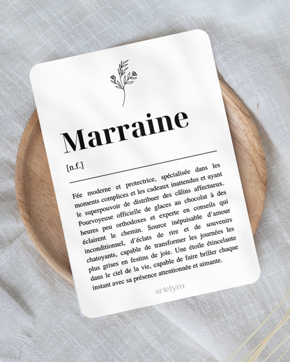 Carte Définition "Marraine"