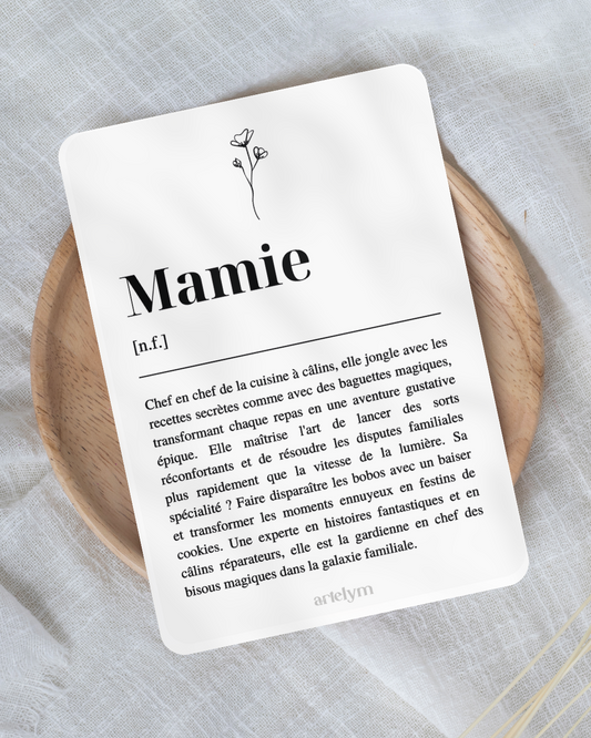Carte Définition "Mamie"