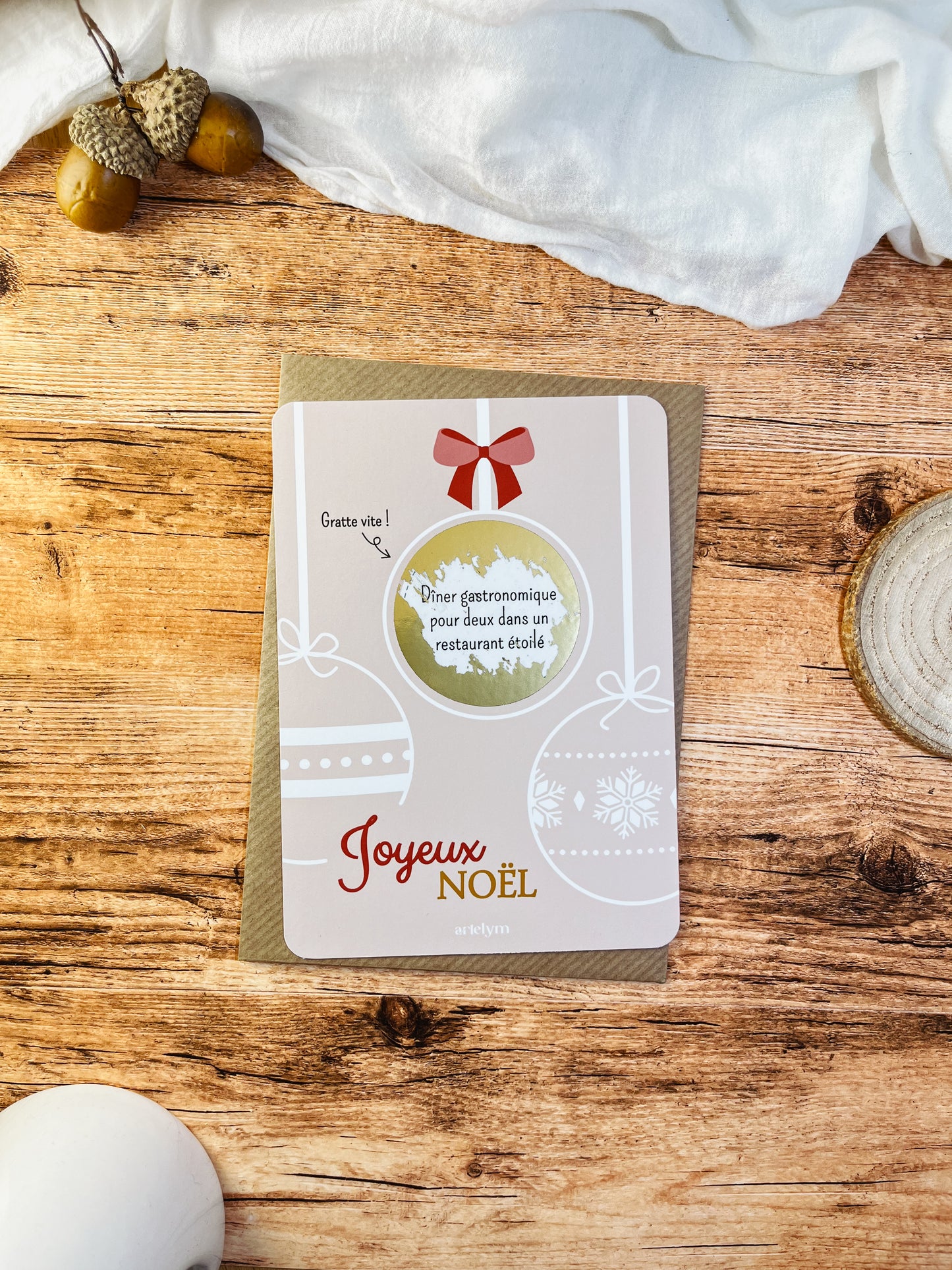 Carte à gratter Noël