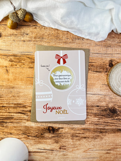Carte à gratter Noël