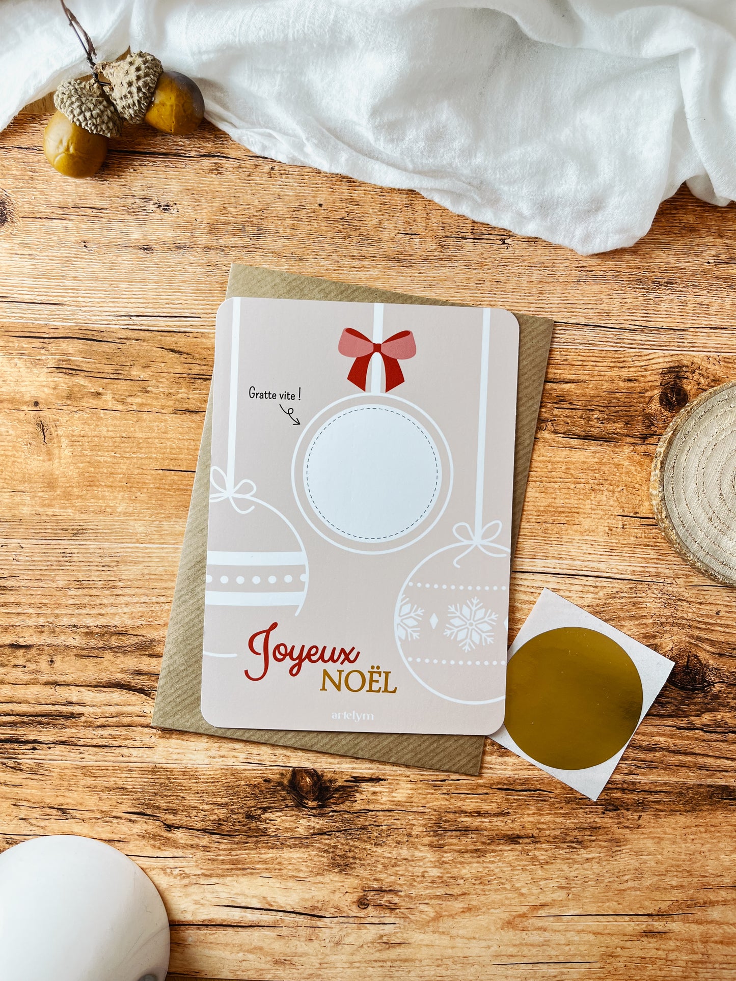 Carte à gratter Noël