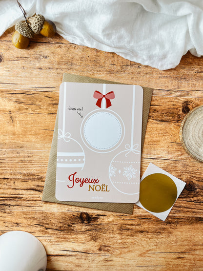 Carte à gratter Noël