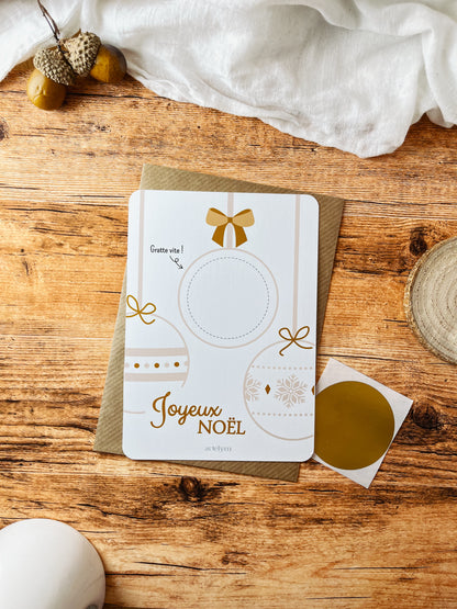 Carte à gratter Noël