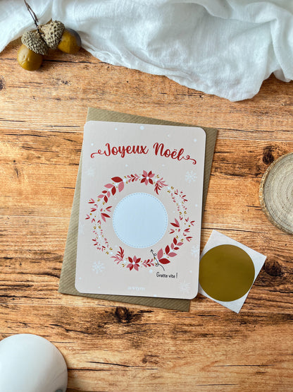 Carte à gratter Noël