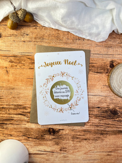 Carte à gratter Noël