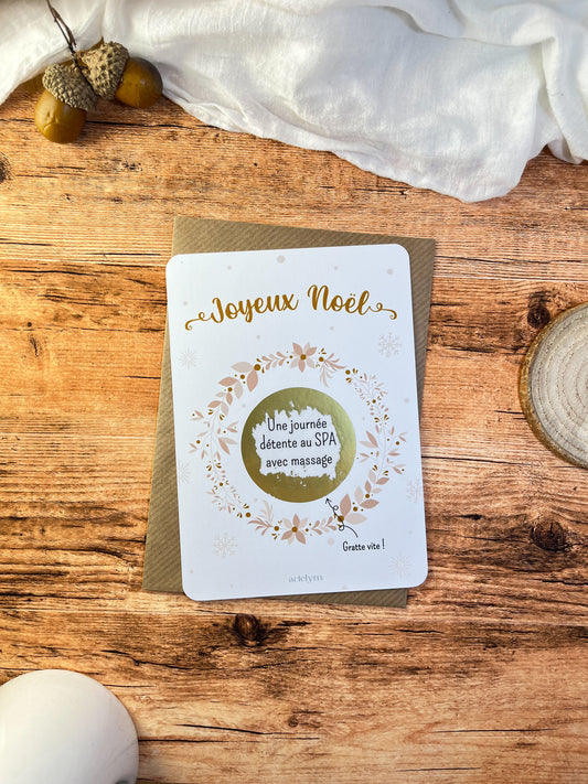 Carte à gratter Noël