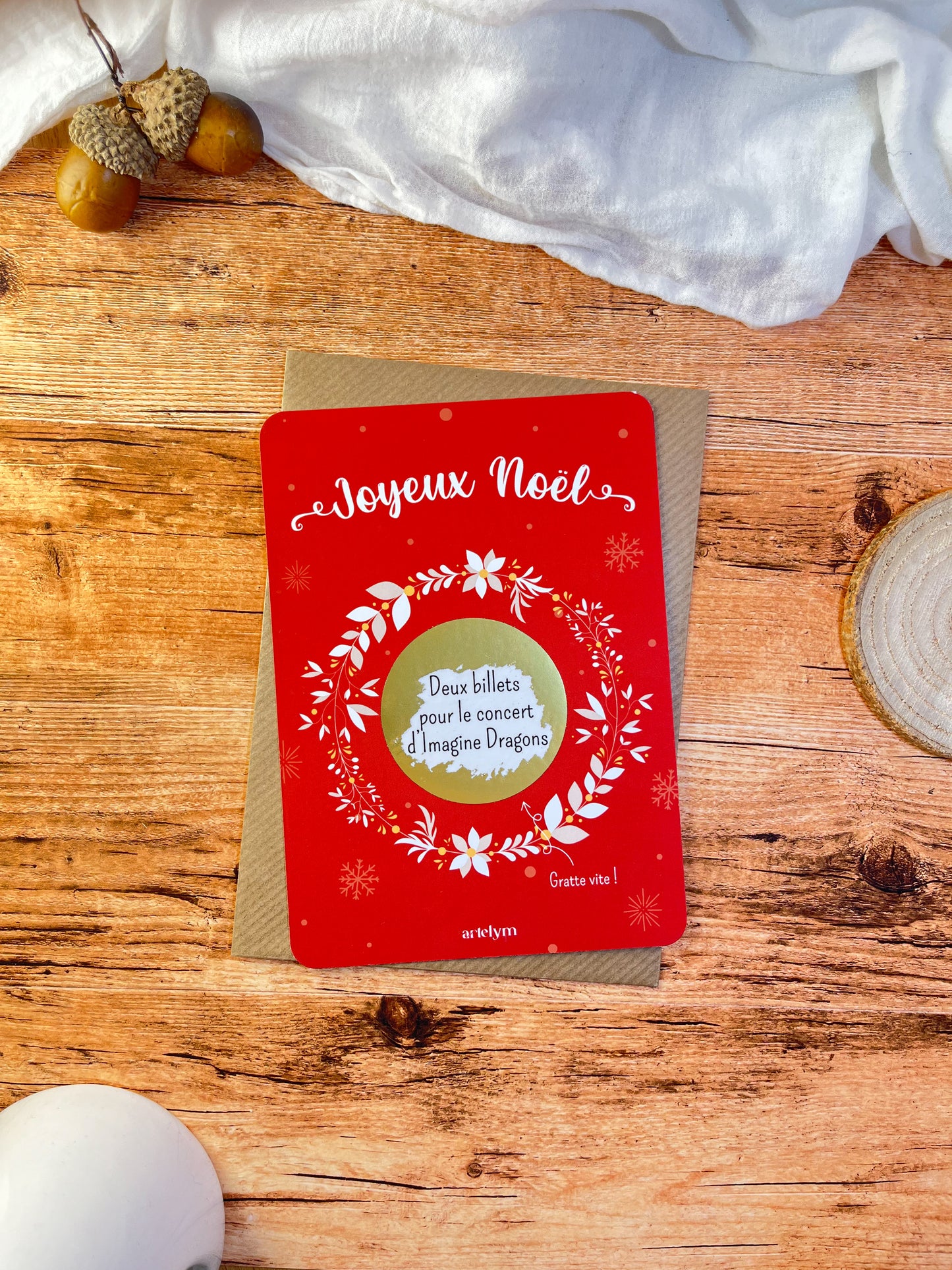 Carte à gratter Noël