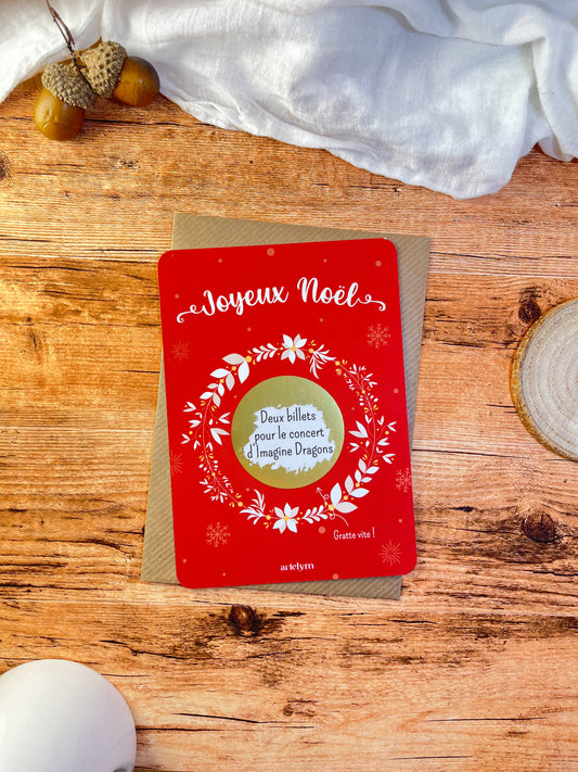 Carte à gratter Noël