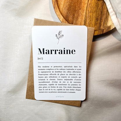 Carte Définition "Marraine"