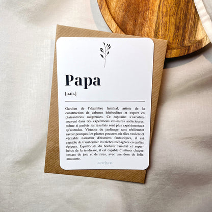 Carte Définition "Papa"
